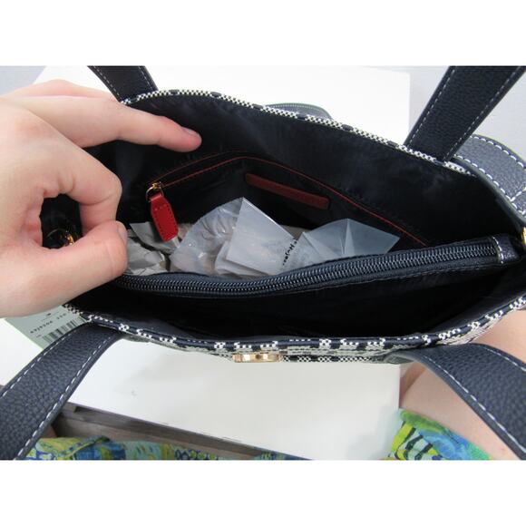 NWT Tommy Hilfiger Women's Fashion Monogram Small Bowler Bag - Light Stone/Tommy - Picture 7 of 9